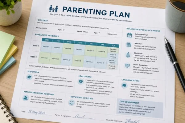 Understand parenting plans Northumberland